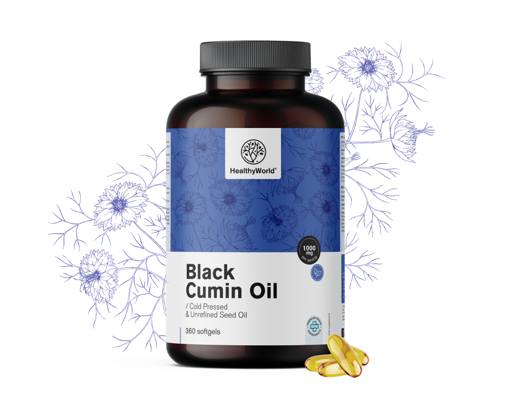 Huile de cumin noir 1000&nbsp;mg