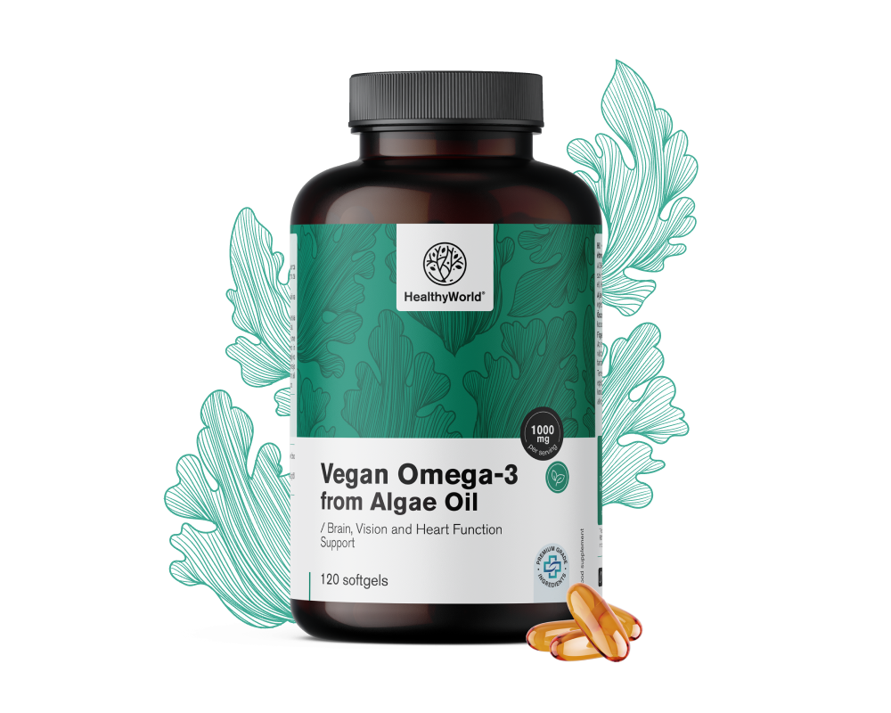 Oméga-3 végétalien 1000 mg – à base d'algues