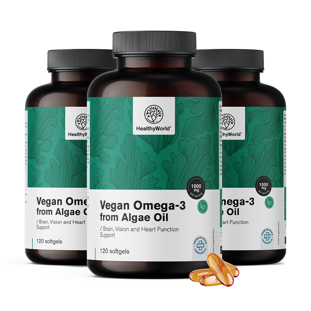 Oméga-3 végétalien 1100 mg - à base d'algues.