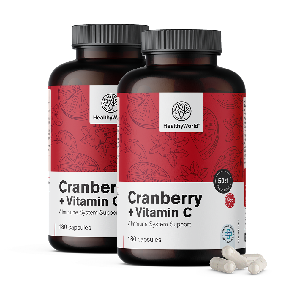 Extrait de canneberge avec de la vitamine C.