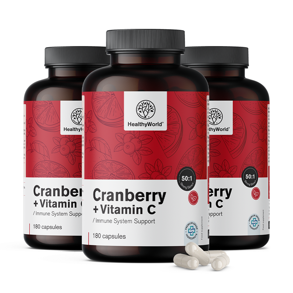 Extrait de canneberge avec de la vitamine C.
