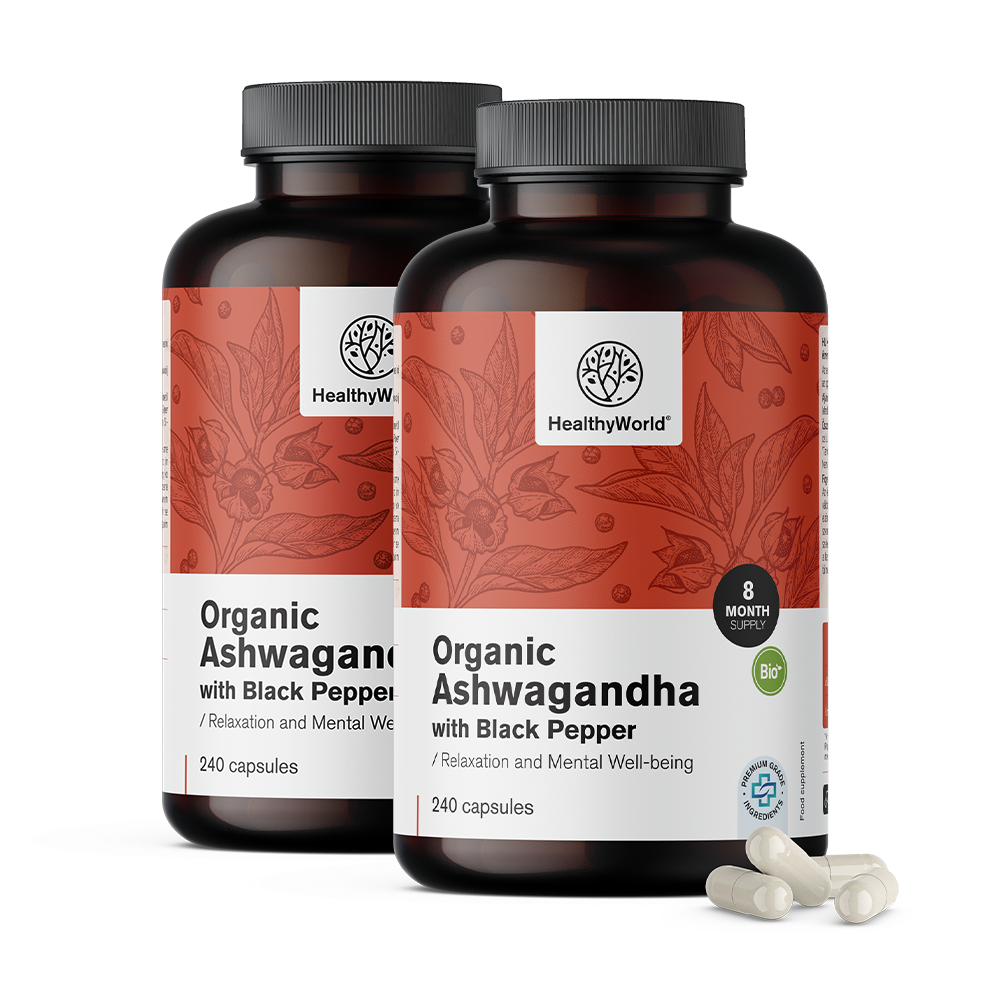 BIO Ashwagandha avec poivre noir.