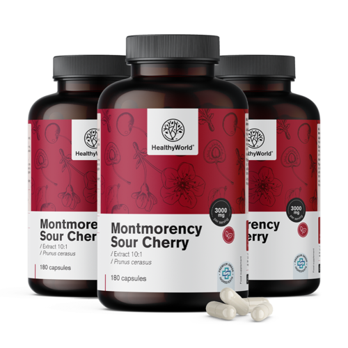 3x Cerise Montmorency 3000 mg, ensemble 540 gélules