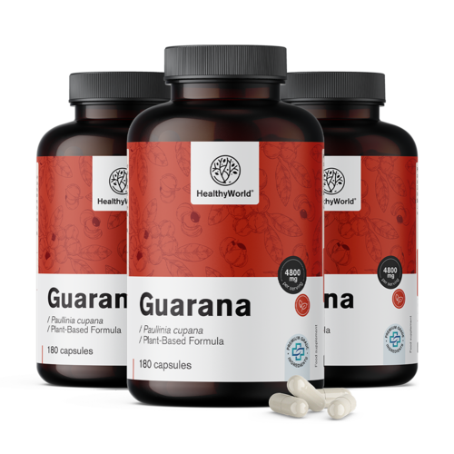 3x Guarana 4800 mg, ensemble 540 gélules