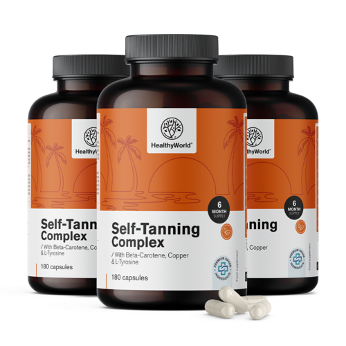 3x Self-Tanning Complex – soutien au bronzage naturel , ensemble 540 gélules