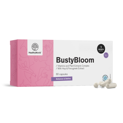 BustyBloom – complexe de vitamines et d'extraits de plantes, 60 gélules