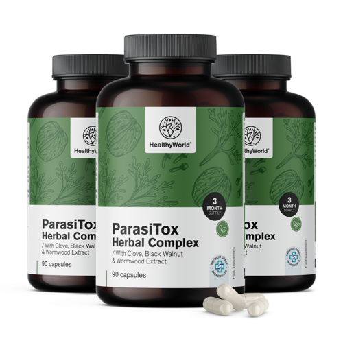 3x ParasiTox – complexe à base de plantes, ensemble 270 gélules