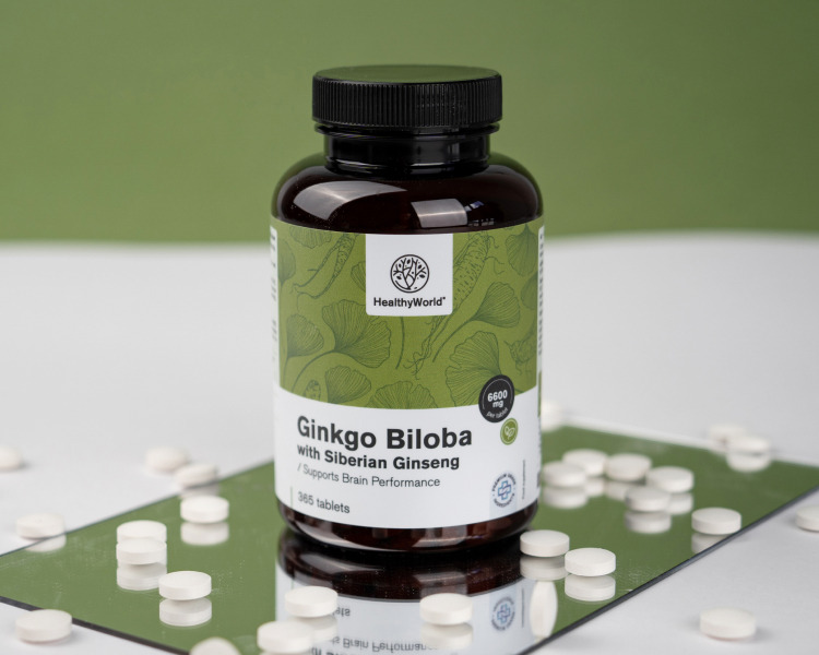 Ginkgo biloba avec ginseng sibérien 6600 mg